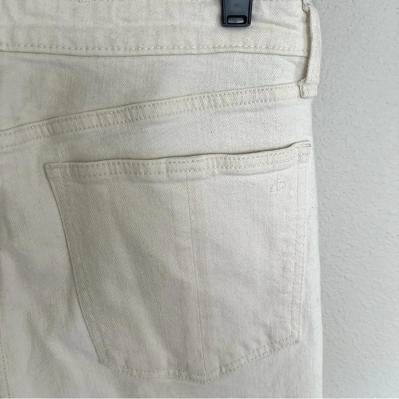 NWOT Rag & Bone Nina High Rise Ankle Slim Straight Cigarette Jeans Ecru Denim 32 - Picture 8 of 11